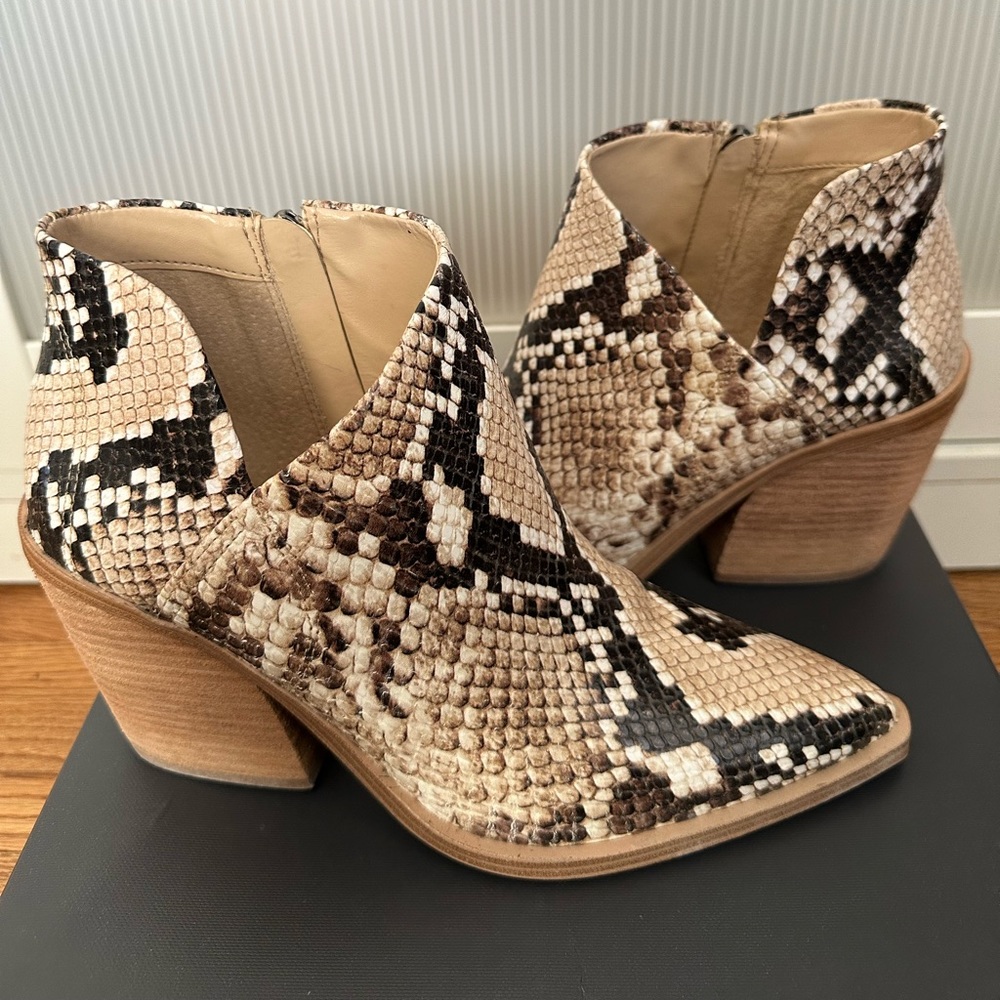 Vince Camuto Snakeskin Booties